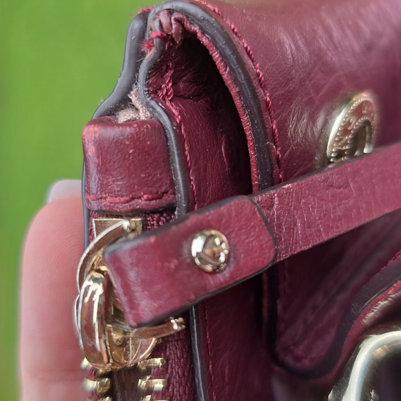 Kate Spade Bristol Drive Ostrich Cherrywood bag 2 Way Bag - Picture 15 of 15